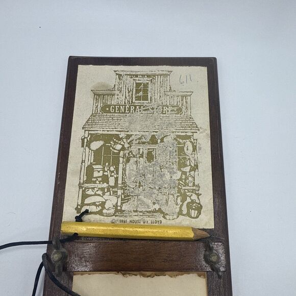 Vintage House Of Lloyd "Remember" Memo Board, General Store W/Pencil 16.5” X 4” - Picture 4 of 15